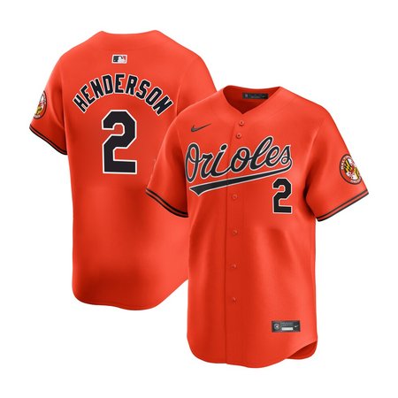 Men's Baltimore Orioles #2 Gunnar Henderson Nike Orange Limited Player Jersey